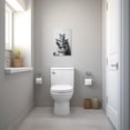 thumbnail image 2 of ZHONGYUTONG Funny Bathroom Wall Art Cute Cat Reading Newspaper on Toilet Poster Black White Animal Canvas Prints for Rustic Farmhouse Restroom Framed (20.00" x 30.00"), 2 of 6