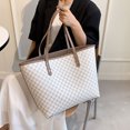 thumbnail image 3 of Pu Tote Almacenamiento de bolsos de bolso Gran capacidad Bolsa de hombro de mujer linda con billetera Oficina de vacaciones Accesorios femeninos Regalo de cumpleaños blanco Inevent AP004947-01, 3 of 7