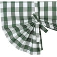 thumbnail image 5 of HOMERRY Tie Up Curtain 42" x 63" Buffalo Check Gingham Pattern Adjustable Kitchen Curtains Farmhouse Window Treatment Cafe Curtain, Sage White, 1 Set, 5 of 7