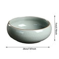 thumbnail image 3 of Ceramic Lotus Bowl Planter for Water Indoor Hydroponic Gardening Large Round Bonsai Planter Pot for Lotus Flower Aquatic Succulents Zen Home Office Decor Water Garden Bowl, 3 of 5