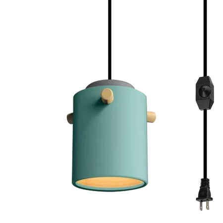

Kiven Pendant Light Equipped with Dimmable Lighting Cord（15ft） Modern Minimalist Macarons Creativity Hanging Mounted Pendant Light C Style(Blue) - 1 Pack