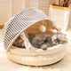 thumbnail image 5 of Cama cueva para gatos para todas las estaciones, cómoda, cálida, plegable, lavable, semicerrada, tienda para mascotas, cama cueva para gatos, perros pequeños S, 5 of 5