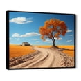 thumbnail image 2 of Designart "Autumnal Fields Along The Country Road" Countryside Floater Framed Wall Decor, 2 of 5