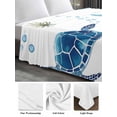 thumbnail image 6 of Blue Green Sea Turtle California King Size Flat Sheet, Wrinkleproof & Fadeproof Cooling Flat Bed Sheet Only, Summer Ocean Coral Fish Seahorse Breathable Soft Bedding Top Sheets 108 x 98 Inches, 6 of 8