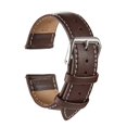 thumbnail image 1 of Correas de reloj de cuero genuino para hombre y mujer, repuesto de correa de reloj de pulsera de 18mm, 20mm, 22mm y 24mm, accesorios de reloj suaves, 1 of 4