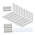 thumbnail image 2 of AMLESO 8 Pcs Équerre d'Angle Décorative Robuste pour Armoire de Cuisine Placard Blanc, 2 of 8