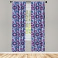thumbnail image 3 of Ambesonne Purple Curtains, Circular Dots Pattern, Pair of 28"x84", Multicolor, 3 of 5