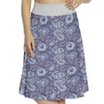 thumbnail image 1 of Women's Folk A-line Print Skirt Casual Wear, XXL, Blue Eggplant, by Ambesonne, 1 of 1