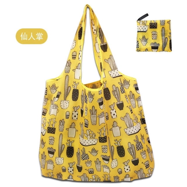 Bolso de compras plegable grande y ecológico, bolso de hombro portátil reutilizable, bolso de viaje para comestibles, bolso de bolsillo a la moda, bolsas de almacenamiento pesadas