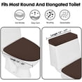 thumbnail image 3 of Toilet Lid and Tank Cover Set - Stretch Washable Spandex Fabric Protector for Bathroom Seats - Fits Most Toilets, Coffee, 3 of 7