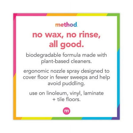 Method Squirt + Mop Hard Floor Cleaner, 25 Oz Spray Bottle, Lemon Ginger Scent | Order of 1 Each