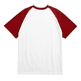 thumbnail image 5 of Godokuleh Men's Raglan Baseball T Shirts Cotton Crew Neck Short Sleeve T-Shirts Casual Soft Vintage Workout Athletic Tee Shirt Red L, 5 of 6