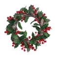 thumbnail image 2 of MTBLYS Corona navideña artificial con bayas rojas|piñas y follaje verde|Anillo decorativo para puerta de entrada o ventana|Guirnalda de plástico de 34 cm (13|4 pulgadas), 2 of 6