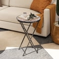 thumbnail image 2 of Outsunny Mosaic Patio Side Table, 14" Folding Balcony Table, Mixed Colour, 2 of 10