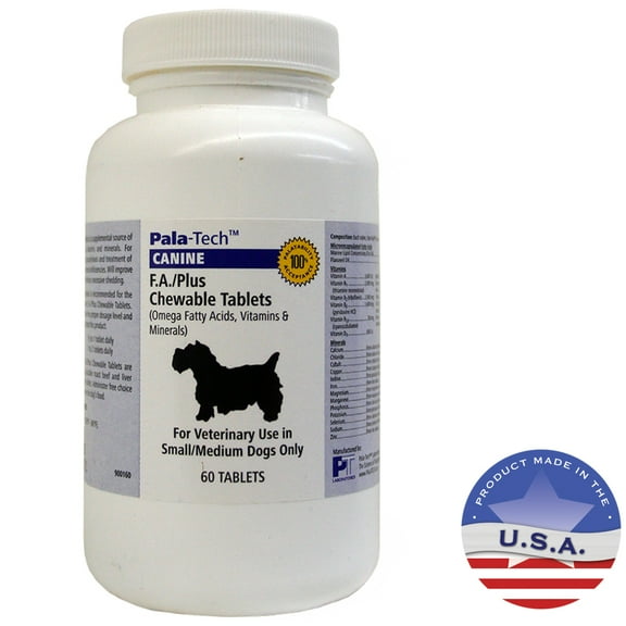 Pala-Tech Canine F.A./Plus for Small & Medium Dogs, 60 Ct
