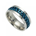 thumbnail image 1 of Spinner Ring Stainless Steel Fidget Ring Anxiety Ring for Men Turn Chain Accessorytitanium Steel, 1 of 1