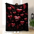 thumbnail image 4 of 1pc Pink Bows Blooms Floral Flannel Throw Blanket, Beige Red Flower Green Foliage, Soft Cozy Lightweight, Machine Washable All-Season Gift for Bed Couch, 4 of 6