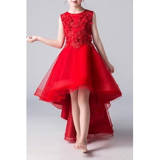 - Kids Girls Lace Decorated Iregular Fancy Dress