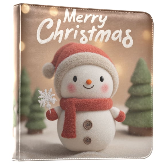 Photo Album Leather Photo Album Bookshelf Photo Albums Scrapbooking Albums Durable and Fashionable Mini Christmas Snowman