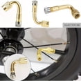 thumbnail image 2 of HLONK 5 Pack Tire Valve Extension  2Pcs 8.25 Inch Flexible Valve Stem Extenders with Brass 45 90 135 Multi Degree Tire Valve Stem Extension Adaptor Compatible for RV Bike Motorcycle Car, 2 of 7