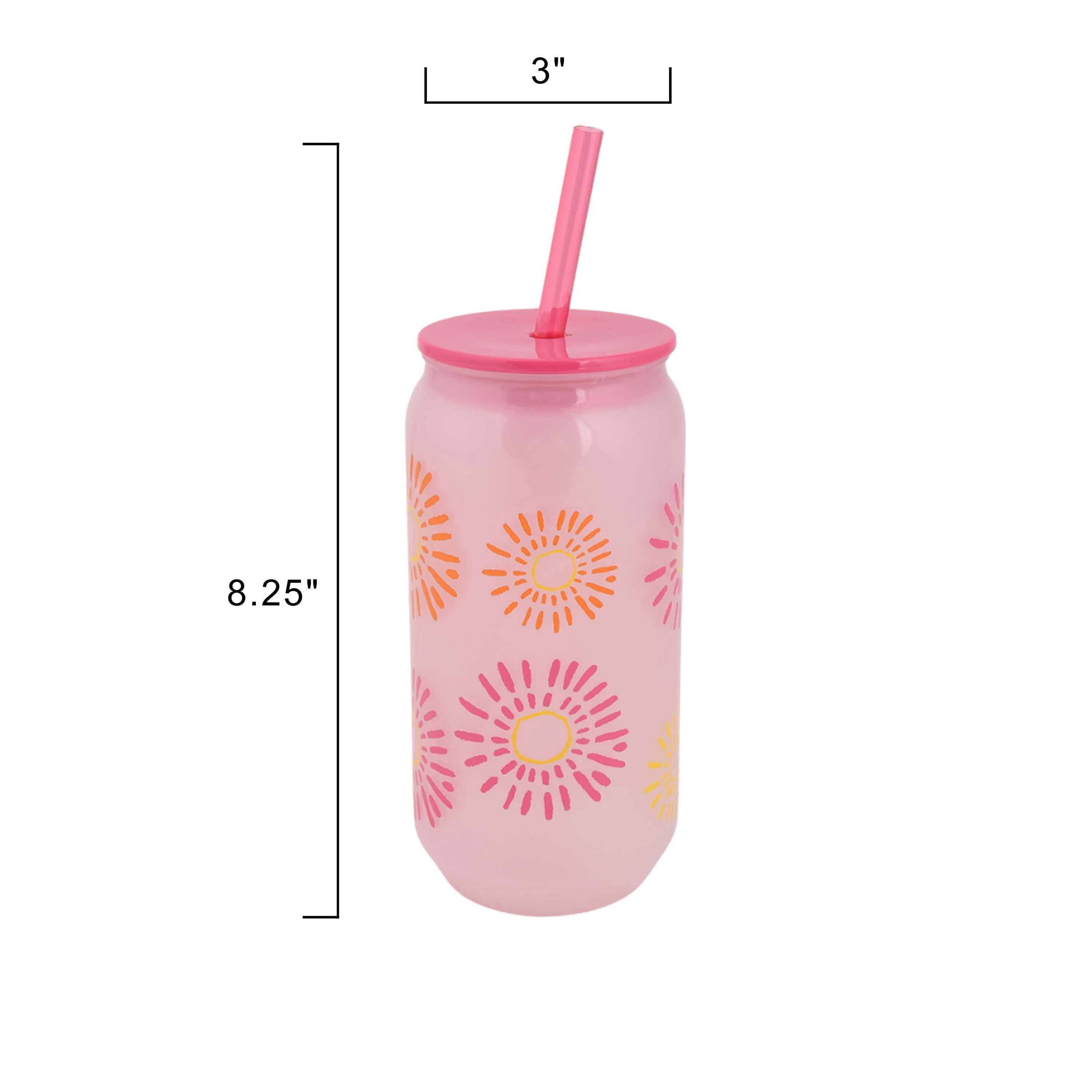 Mainstays 20-Ounce Color-Changing Acrylic Can Shape Tumbler, Sun Print