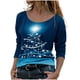 thumbnail image 1 of Camisas de Navidad Para Mujer Tops de Cuello Redondo Blusa de Manga Larga Con Estampado de Árbol de Moda Odeerbi  ODB194481, 1 of 5