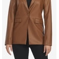 thumbnail image 3 of Laundry By Shelli Segal Women's Leather Blazer Brown Size Medium, 3 of 3