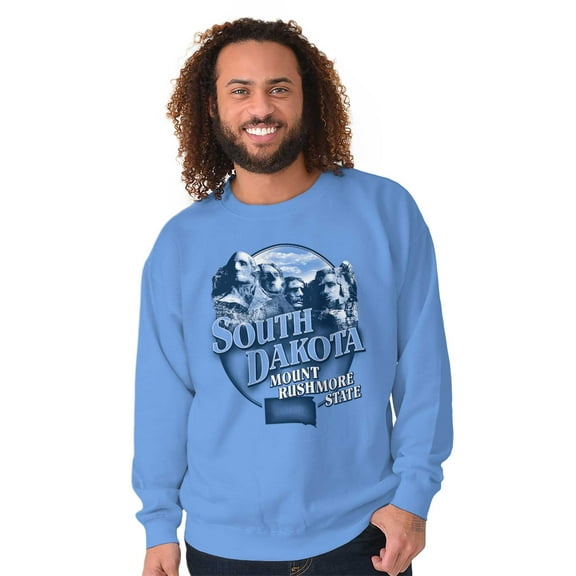 South Dakota Mount Rushmore SD Map Sweatshirt for Men or Women Brisco Brands S