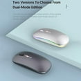 thumbnail image 5 of Bluetooth Mouse Usb C Mouse Wireless Rechargeale Computer Mouse Led Two Modes Silent Slim Laptop Mouse 2.4Ghz Bt5.2 Computer Mice for Laptop Desktop Computer Tablet Phone, 5 of 9