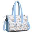 thumbnail image 2 of Teacher Tote Bag,Princess Pattern Teacher Utility Tote Bag,Large Work Tote Bags for Women with Multiple Pockets,Top Zipper Closure,13.8x10.6x6.7 Inch, 2 of 5