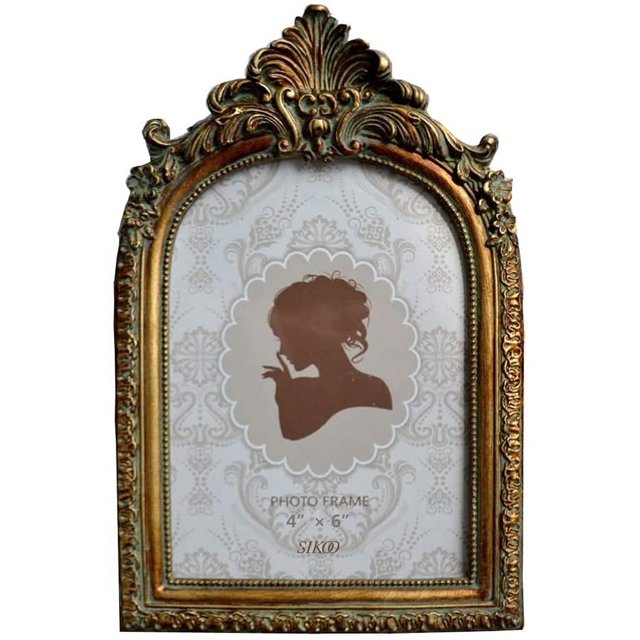 Marco de fotos con combinación de resina europea tallada retro para colgar en la pared, decoración para habitación, marco de fotos de boda, decoración dulce para el hogar BRILLAR Rojo Verde