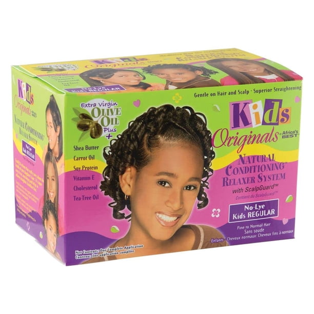 Originals by Africa's Best Kids Sistema relajante acondicionador natural con Scalpguard (kit regular) Fortificado y enriquecido con nuestra mezcla especial de hierbas Protege y fortalece el cabello de