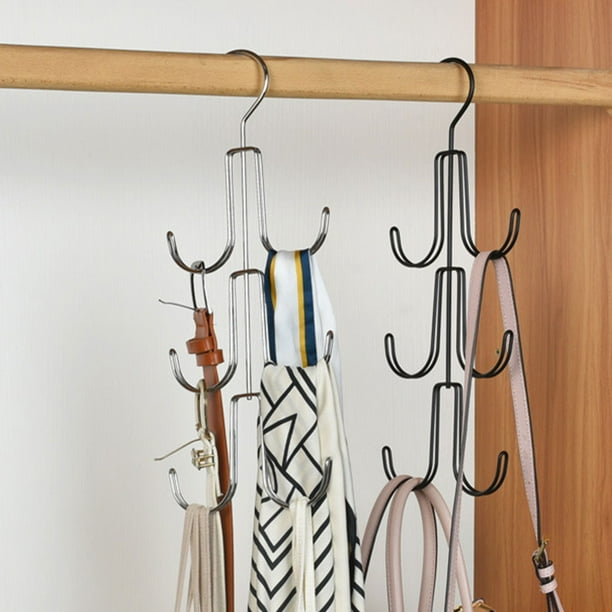 Shengyu 1/2/3 Purses Handbags Hanger Rack Hanging Multi-layer Hook Clothing  Holder Multifunctional Sturdy Metal Space Saving Closet Supplies Black 1 Pc  