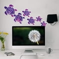 thumbnail image 4 of WIRESTER Clear Decal Vinyl Wall Sticker Decoration for Home Office Living Room Wall Bathroom Toilet - Purple Sea Turtles, 4 of 7