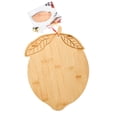 thumbnail image 2 of Cook with Color 9.5" x 12" Wood Cutting Board, Decorative Fruit Shaped Serving and Slicing Board, Lemon, 2 of 5