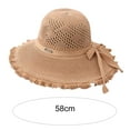 thumbnail image 6 of SPRING PARK Sun Visors for Women Hollowed-out Sun Protection Hat Beach Sun Hats Packable Straw Cap, 6 of 8