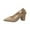Khaki, variant on Utoimkio Slide Sandals for Women Women's Summer Casual Pointed-toe Sandals Middle Heel Chunky Heel Metal Buckle Sandals