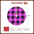thumbnail image 3 of Daiia Purple Black Buffalo Plaid Drawing Merry Christmas Tree Skirt , Xmas Large Lace-up Tree Skirt, Santa Snowflakes Rustic Home Decorations New Year Party Farmhouse Decor-36", 3 of 7