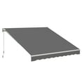thumbnail image 3 of AECOJOY 8' x 10' Manual Retractable Patio Awning,Outdoor Awning Retractable Sunshade Shelter in Gray, 3 of 9
