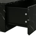 thumbnail image 6 of Black Tv Stand With Faux Marble & Walnut Look, 4 Drawer Storage, Accommodates 88" Tvs, Living Room Essential Element Stand, Storage Drawers, Fits Stylish Furniture, 6 of 6