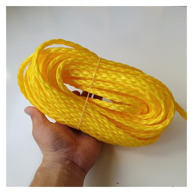 3/8 Inch 50ft Heavy Duty Lightweight Hollow Polypropylene Floating Anchor Mooring Rope Dock Rope Marine Rope Boat Sailing Rope ,Easy to Operate