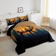 thumbnail image 3 of Castle Fairy Kids Teenagers Animal Deer Twin Comforter Sets,Jungle Wildlife Bedding Set, 3 of 8