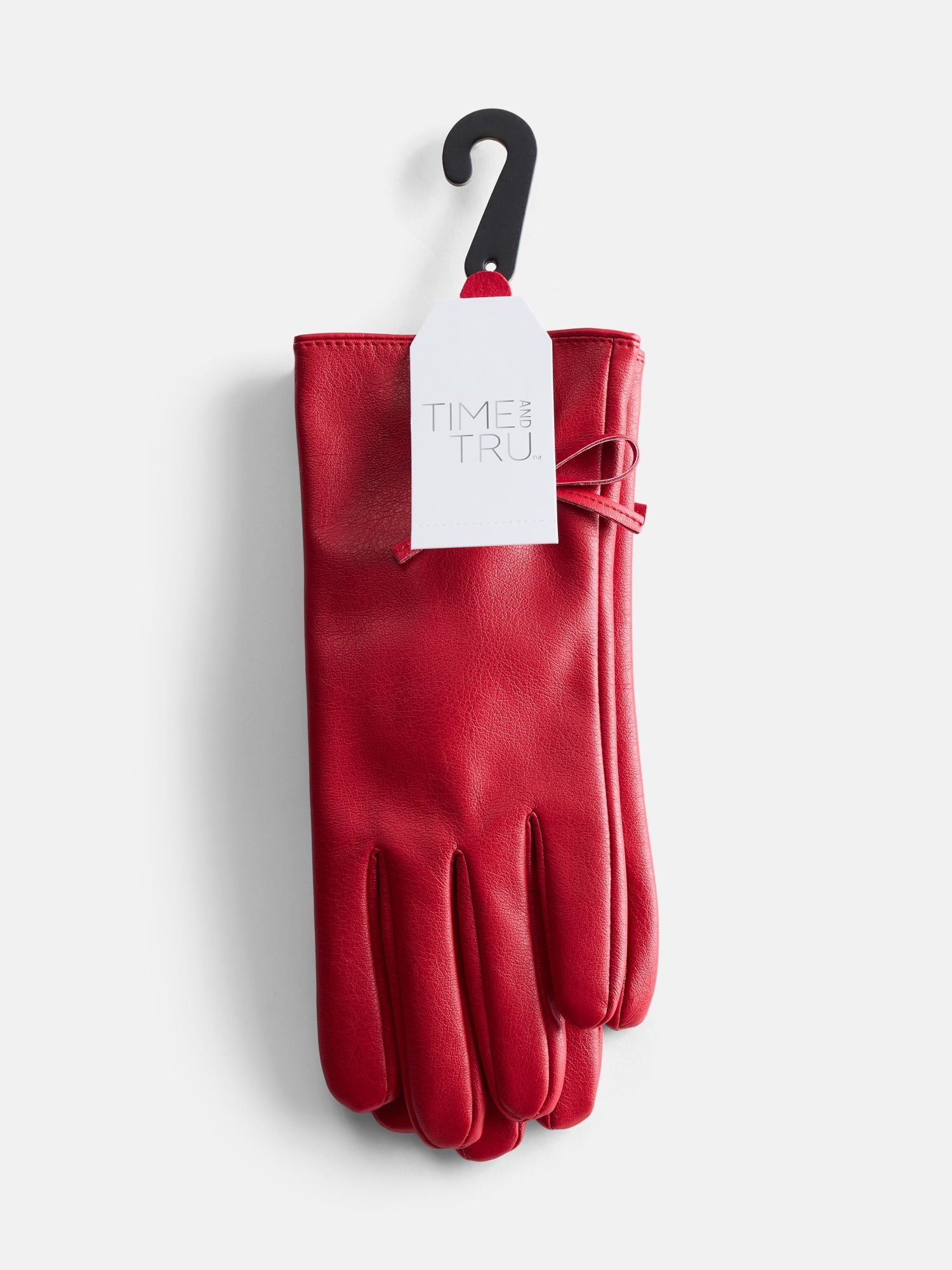 Time and Tru Women's Bow Gloves, Red, Sizes S/M-L/XL