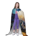 thumbnail image 4 of Honeii Vintage Starry Sky Labrador A Print Poncho Cape, Cloak Coat, Snuggly Hooded Wearable Blanket, Hooded Cape For Teenagers,Halloween Costumes-Large, 4 of 7