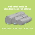 thumbnail image 6 of Cotton Fabric 5x14" Neck Roll Pillowcase - Soft Washable Sateen Weave Pillow Cover - Made in USA, Gray, 6 of 9