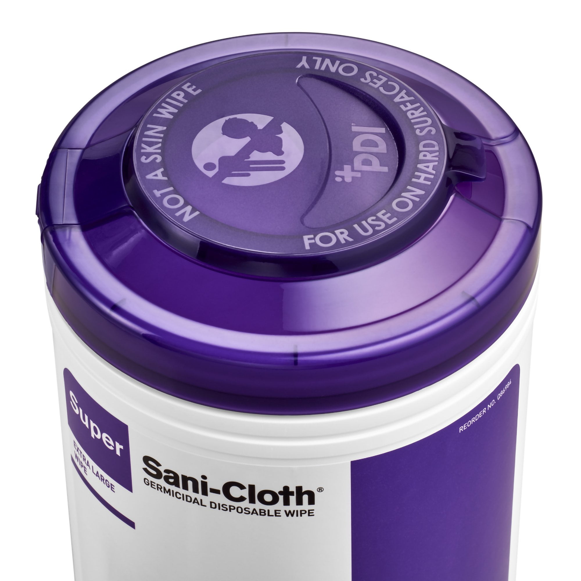 Super Sani-Cloth Surface Disinfectant Cleansing Wipes, Canister, 7.5 x 15 in, 75 Wipes, 6 Packs, 450 Total