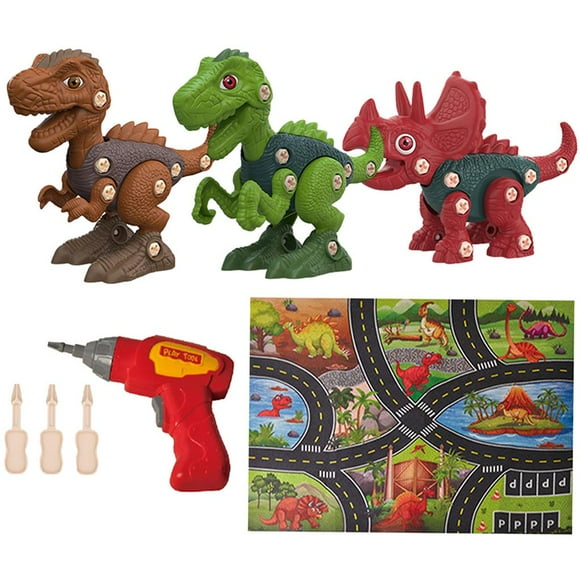 Milaget Ensemble de Jouets Dinosaures à Démonter Kit de Construction Jouets de Construction pour Garçon Fille 8 Pcs