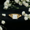 thumbnail image 4 of Rosec Jewels Princess Cut Lab Diamond Ring 1 Carat - 6 mm Square Engagement Ring, 14K Yellow Gold, US 4.00, 4 of 9