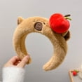 thumbnail image 6 of Adorkable Capybaras Headband Furry Headpiece Proms Birthday Fun Headwear Capybaras Hair Clip Hair Headwear, 6 of 9