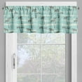 thumbnail image 2 of Ambesonne Summer Valance Pack of 2, Palms Dolphins and Waves, 42"X12", Grey Seafoam Ivory, 2 of 5